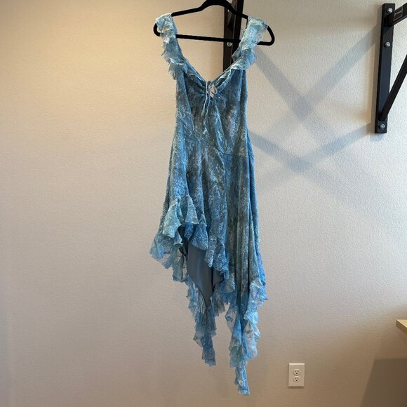 Urban Outfitters Lace Hyacinth midi dress in Blue-Size Small Fairy dress - Picture 2 of 8